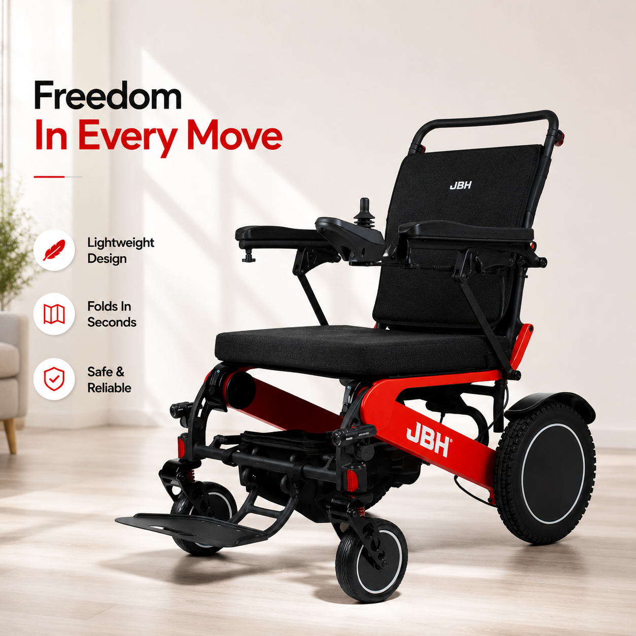 JBH Fully Foldable Carbon Fiber Wheelchair DC03